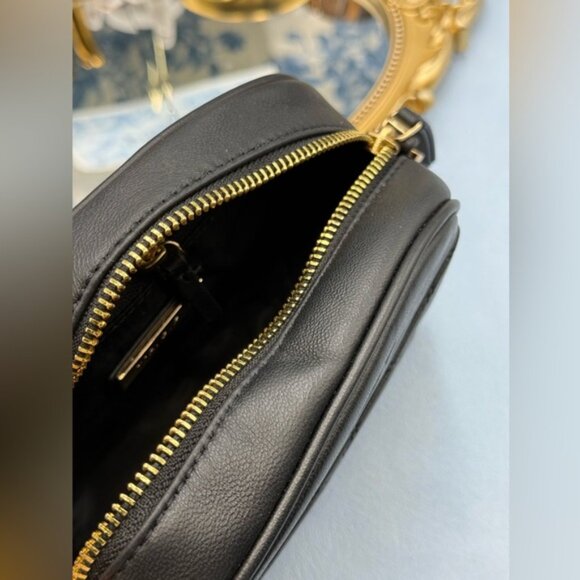 🆕 TORY BURCH 🧿 NWOT Savannah Chain Link Camera Bag Black Leather AUTHENTICATED - Picture 12 of 16